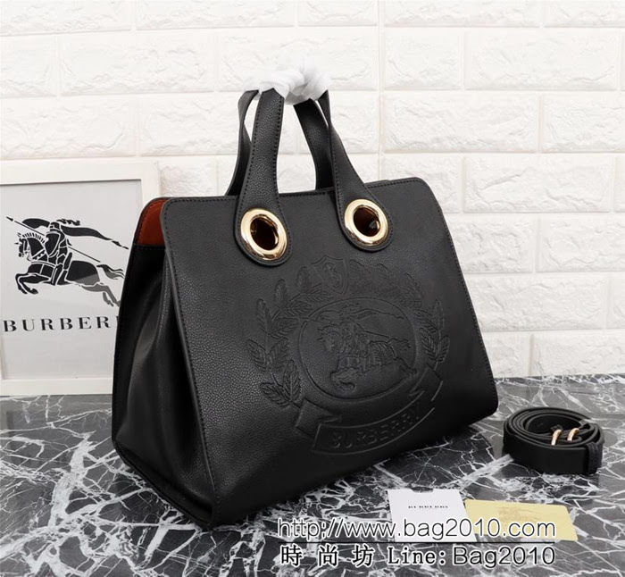 BURBERRY巴寶莉 皮革托特包 品牌壓花徽章 奪目孔眼元素 手拿或肩背 6688  Bhq1244